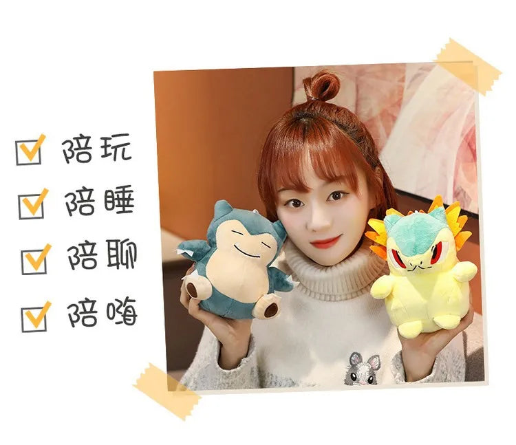 Pikachu Pokemon Plush Doll Charmander Bulbasaur Squirtle Psyduck Eevee Plush Soft Stuffed Animals Peluche Plushie Toy Gifts