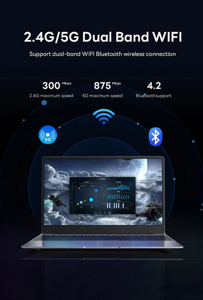BYONE 15.6 Inch IPS Screen Laptop 8GB RAM Intel 11th N5095 Netbook Windows 11 Pro Gaming Office Notebook Business Pc Portable