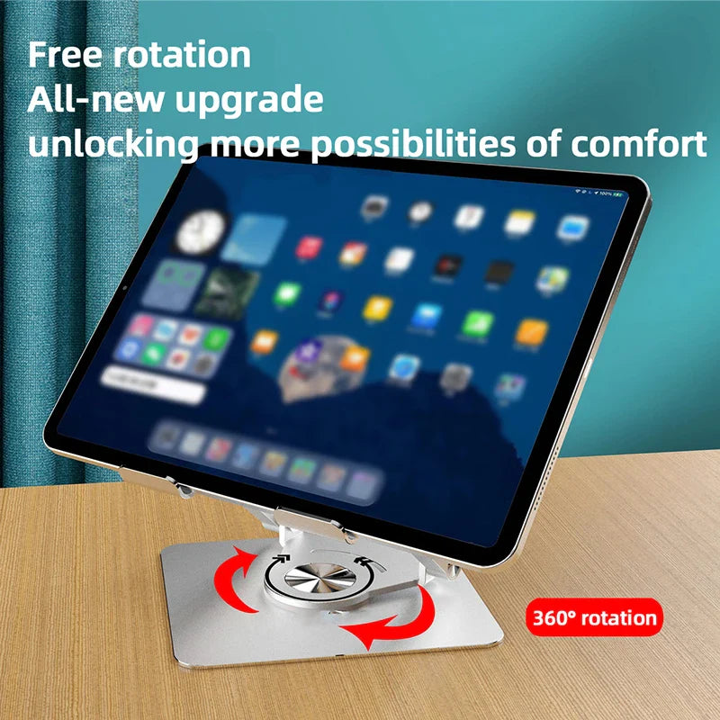 Support de tablette de bureau, avec dissipation thermique évidée, disponible en deux options : rotatif et non rotatif