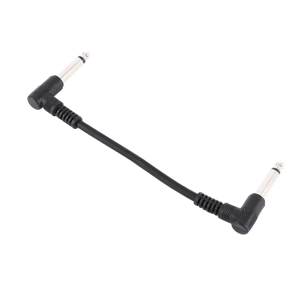 Connecteur Audio de 15cm, fils de cavalier, câble de pédale de guitare à Angle droit, pédale d'effet, connexion d'instrument, câble de raccordement Normal à 2 prises
