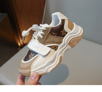 Chaussures de sport pour enfants garçons et filles automne nouvelles chaussures de tennis rétro moyennes et grandes, chaussures décontractées à carreaux pour étudiants