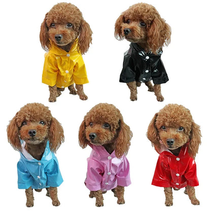 Vêtements pour chiens, vestes imperméables, imperméables à capuche avec bande réfléchissante, vêtements respirants d'extérieur pour chiots