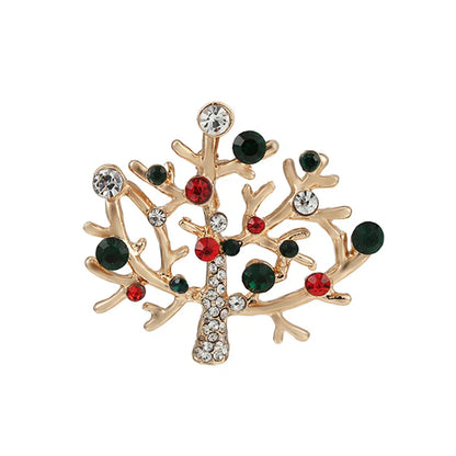 Christmas Brooches for Men and Women, Santa Claus Hat, Gloves, Bells, Socks, Rhinestone Suit, Metal Brooches, Badges, New Year Gift, 2022