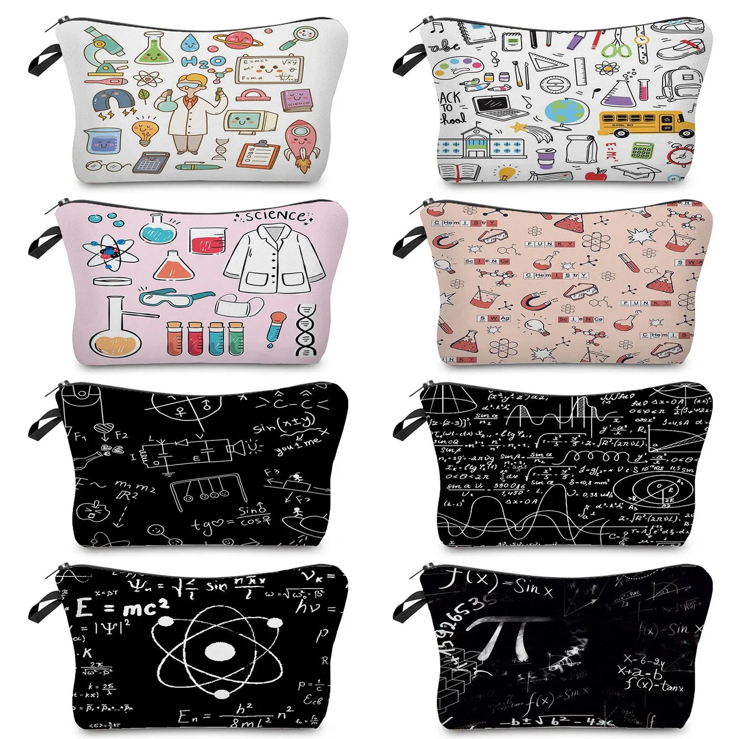 Sacs de rangement portables pour étudiant en sciences naturelles, poudres pour crayons, école, école, école, école, école, école, cadeaux du Nouvel An, mini sac de lavage