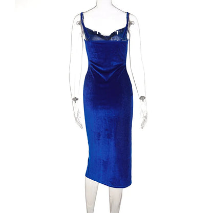 Ele Sexy Women's Spring 2024 Faionable Slim Fit Split Strapl Dr Polyester Fiber mid Waist Gown for Babies