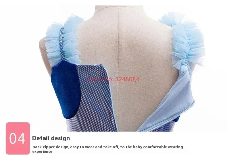 Robe d'été à bretelles pour fille, motif animé Bluey, mignonne, pour fête d'anniversaire, soirée, princesse, cadeau surprise