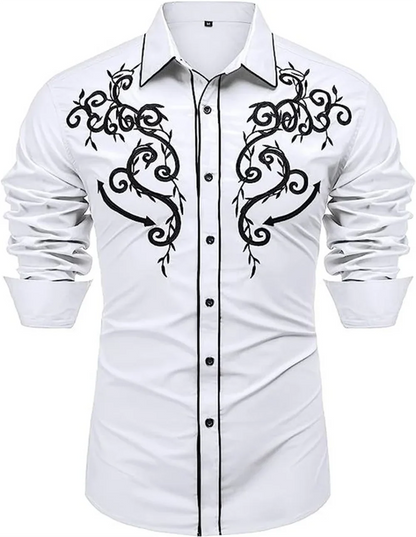 Western Denim Men's Shirt Comfortable and Soft Men's Clothing Long Sleeve Shirt Daily Wear Denim Shirt Fashion Button Design