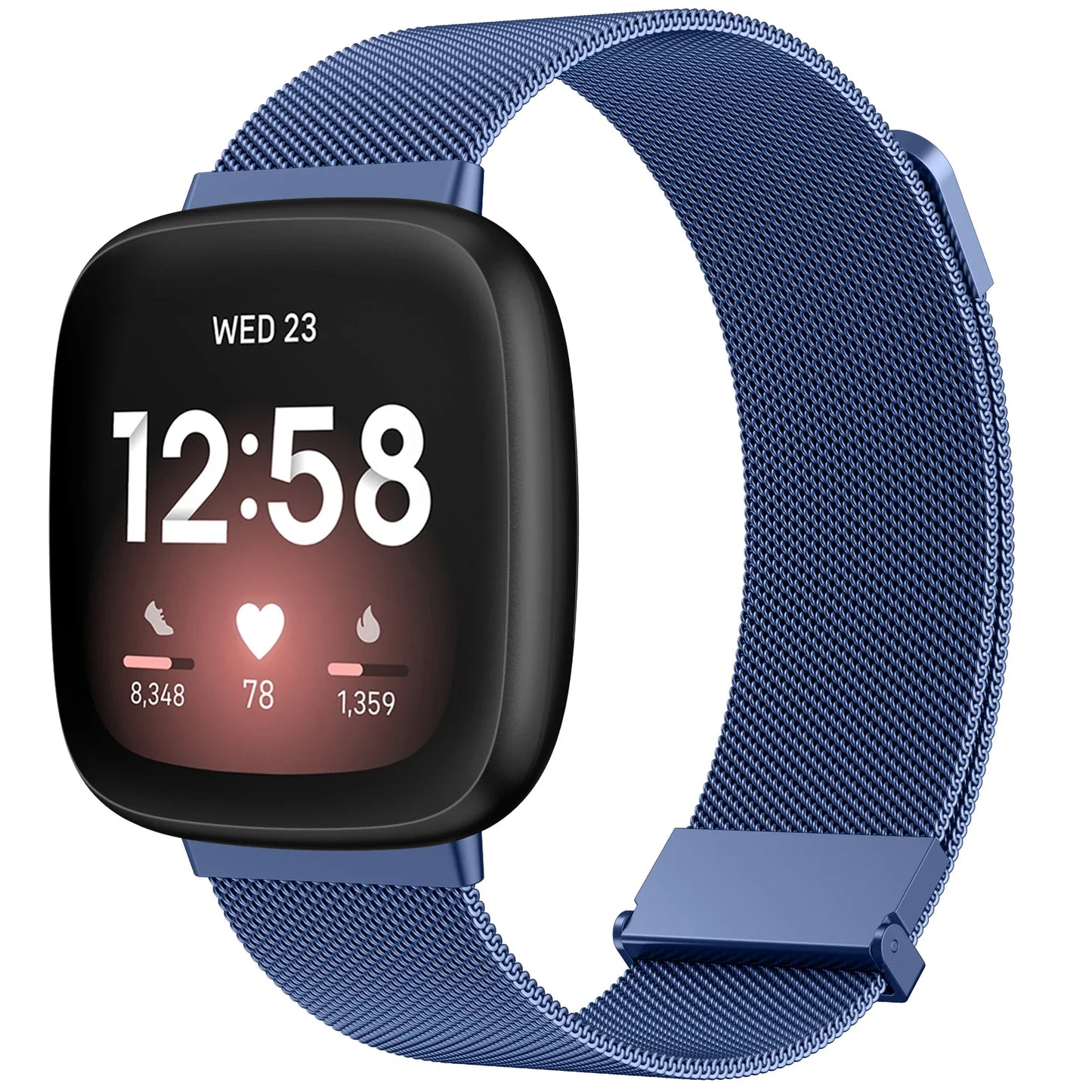 Bracelet magnétique en métal pour Fitbit Versa 3/4, bracelet de rechange milanais pour Fitbit Versa Sense/Sense 2