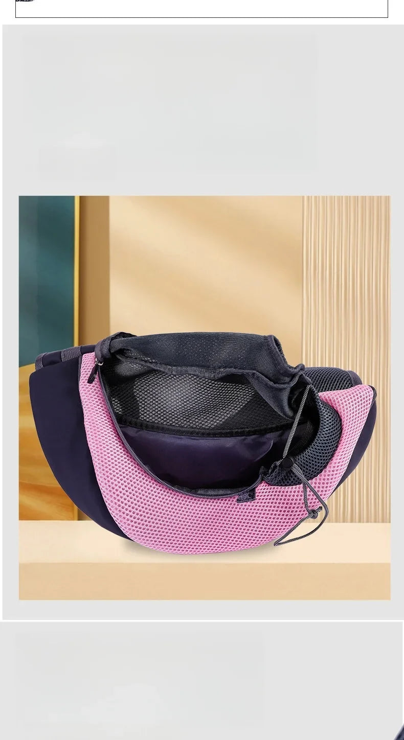 Sac à dos pour animaux de compagnie, sac de transport de voyage portable, sac à bandoulière extérieur mains libres adapté aux fournitures pour animaux de compagnie de chat et de chien