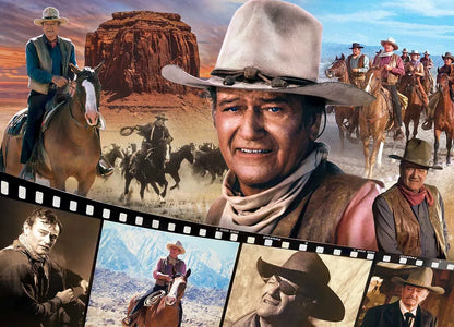 5D DIY Diamond Painting Cowboy John Wayne Full Round Diamond Mosaic Picture of Rhinestones Diamond Embroidery Home Decoration