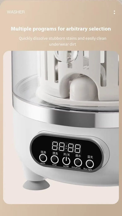 Portable Mini Washing Machine With High Speed Spin Dryer Energy Saving And Multifunctional For Camping Travel Dormitory Use