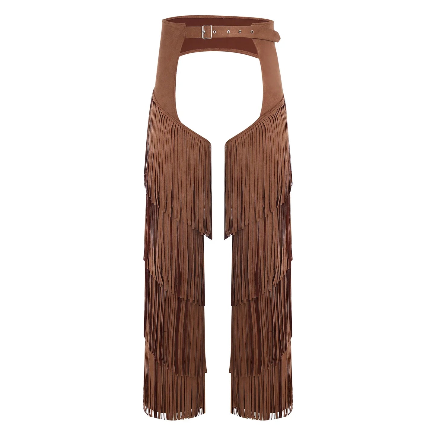 Pantalon Long en flanelle pour femmes, avec pompon latéral, taille, entrejambe ouvert, vélo, équitation, Cowgirl, Costume Cospaly d'halloween