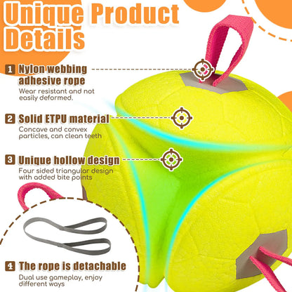 Jouet pour chien - Flotte dans l'eau - Idéal pour le jeu interactif - Fabriqué en mousse durable - Convient aux grands chiens - Grande taille - 15 cm de diamètre - 1 pièce
