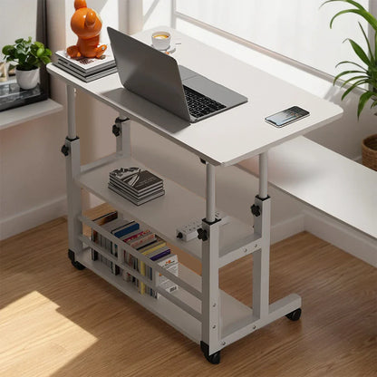 Table de chevet réglable en hauteur, rangement multicouche, roue pivotante, bureau de maison, ordinateur portable, bureau debout pour Table élévatrice à domicile