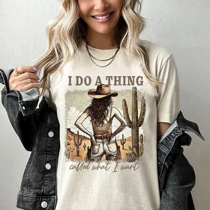 T-shirts Cowgirl Femme Été Manches Courtes T-shirt Drôle Fête des Mères Vêtements Rétro Harajuku Cowgirl Mode Tops Décontractés