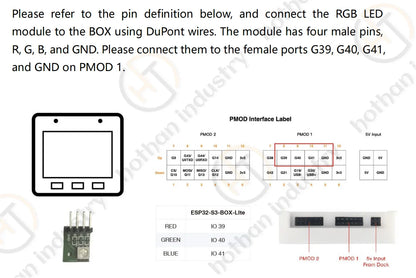 (1PC) 100% NOUVEAU ESP32-S3-BOX-3 ESP32-S3-BOX-3B AIOT Module de Kit de Développement d'Application 2.4 GHz Wi-Fi + Bluetooth 5