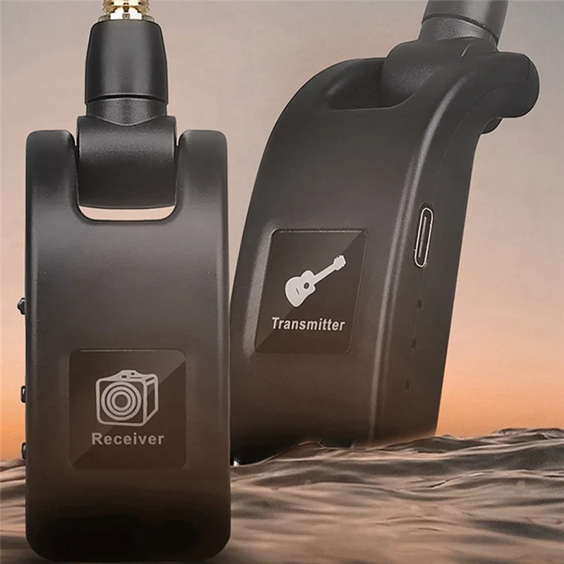 FULL-Wireless Guitar System Audio Digital Guitar Transmitter Receiver Built-In Rechargeable Battery For Electric Guitar Bass