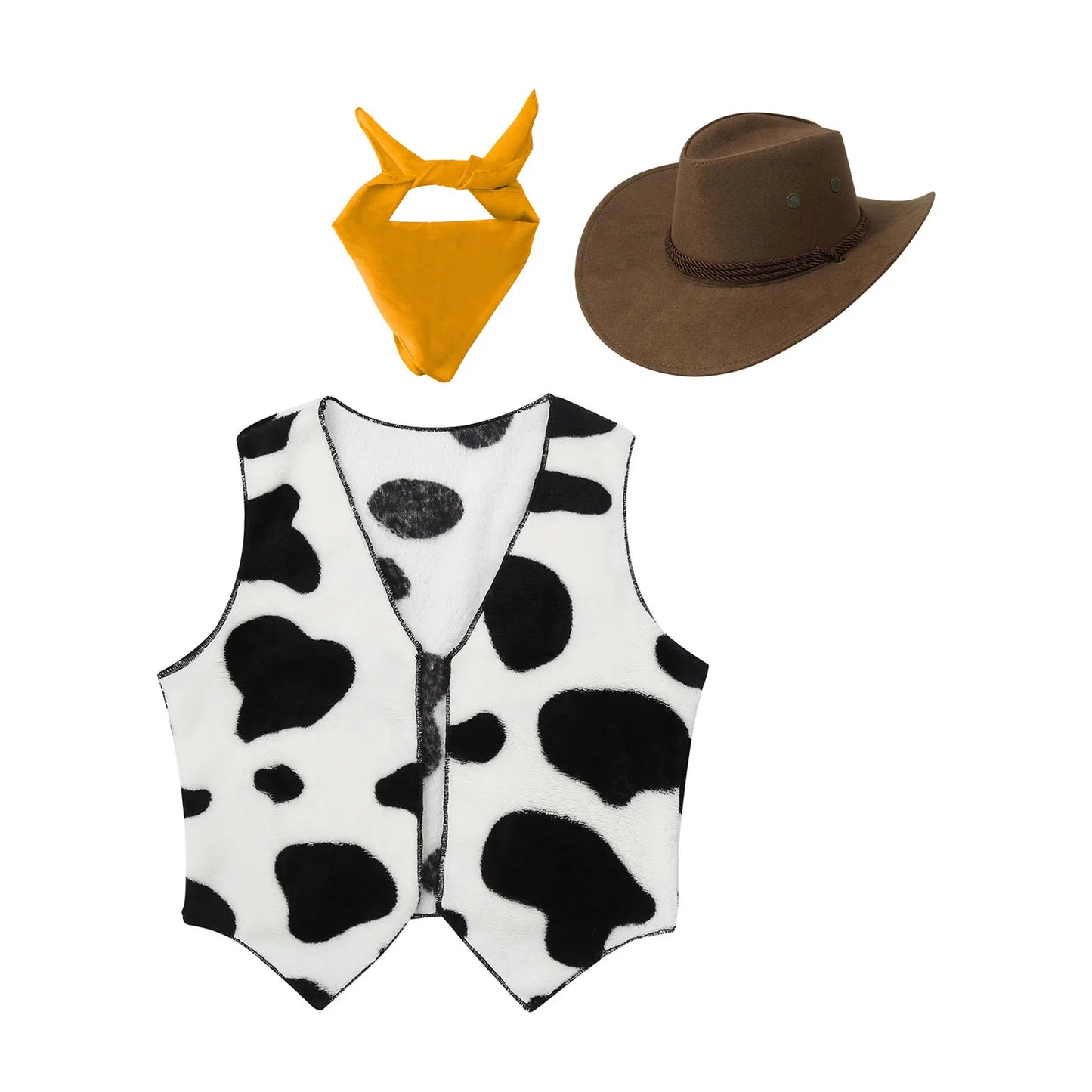 Costumes de Cowboy Western pour Enfants, Tenue de Cowboy pour Bol et Garçons, Chaps Pantalon avec Glaand Bandana Chapeau, Cowgirls fur s Up, ixd'Halloween