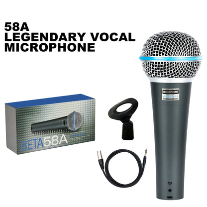 Prmie 58A Microphone dynamique cardioïde micro filaire professionnel pour scène chant karaoké Podcast Studio enregistrement Vocal