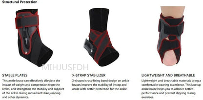 Attelle de cheville pour entorse, Support de cheville avec stabilisateurs latéraux pour hommes et femmes, attelle de cheville, stabilisateur de récupération, tendinite
