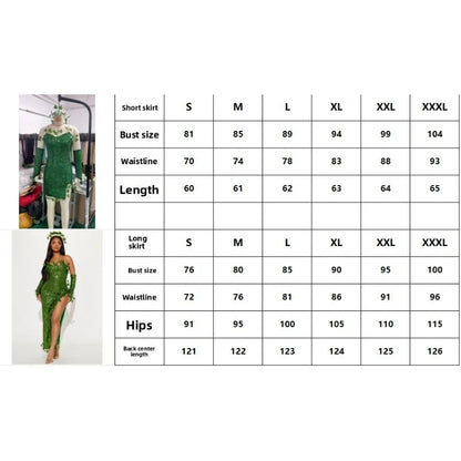 2025 European and American Costumes Adult Leaves Halloween Costumes Dance Dresses