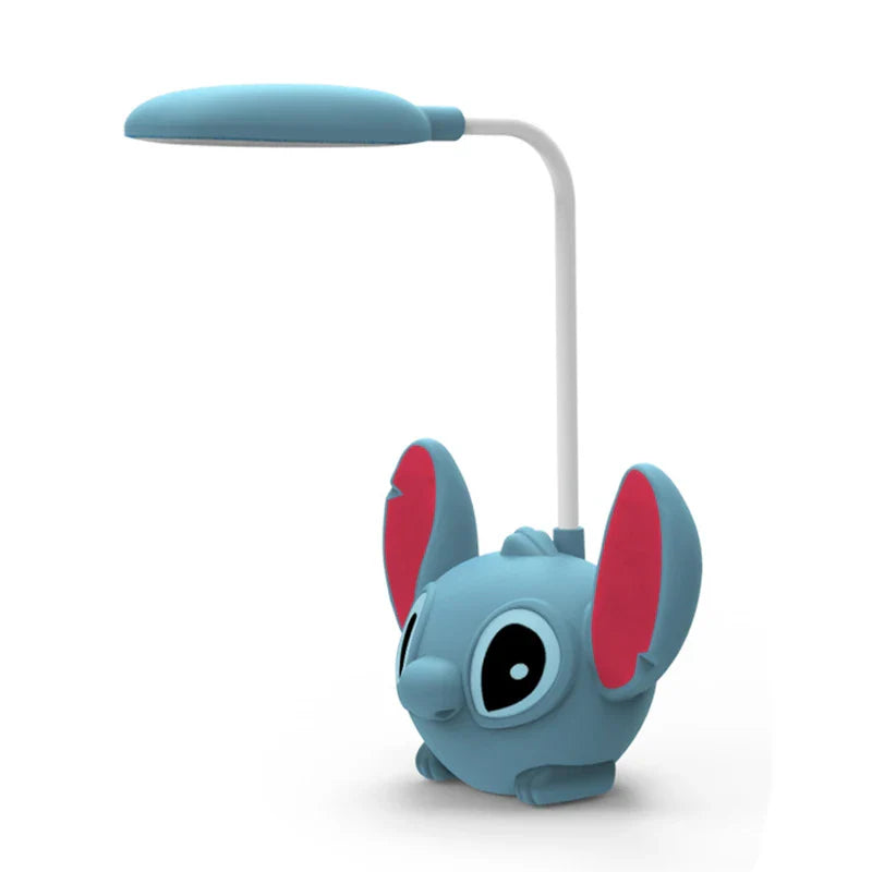 Lampe de bureau Led Lilo & Stitch, avec taille-crayon, pliable, mignonne, veilleuse de bureau, Recharge Usb, cadeau