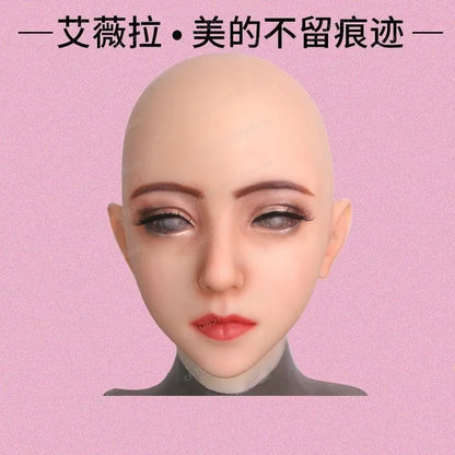 Masque intégral en silicone pour adulte, couvre-chef COS, déguisement, masque, fournitures de travestissement, simulation homme-femme, couvre-chef amélioré