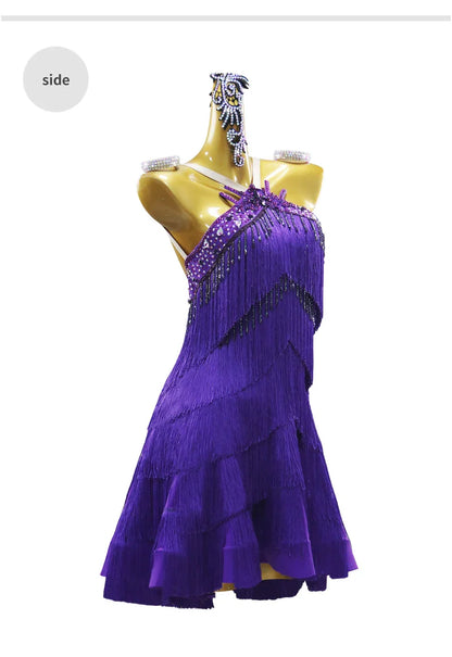 Costumes de danse latine, robe de soirée pour femme, tenue de performance de samba, compétition 2026, vêtements de bal pour adultes, tenue de danse pour filles, costume à franges sportif