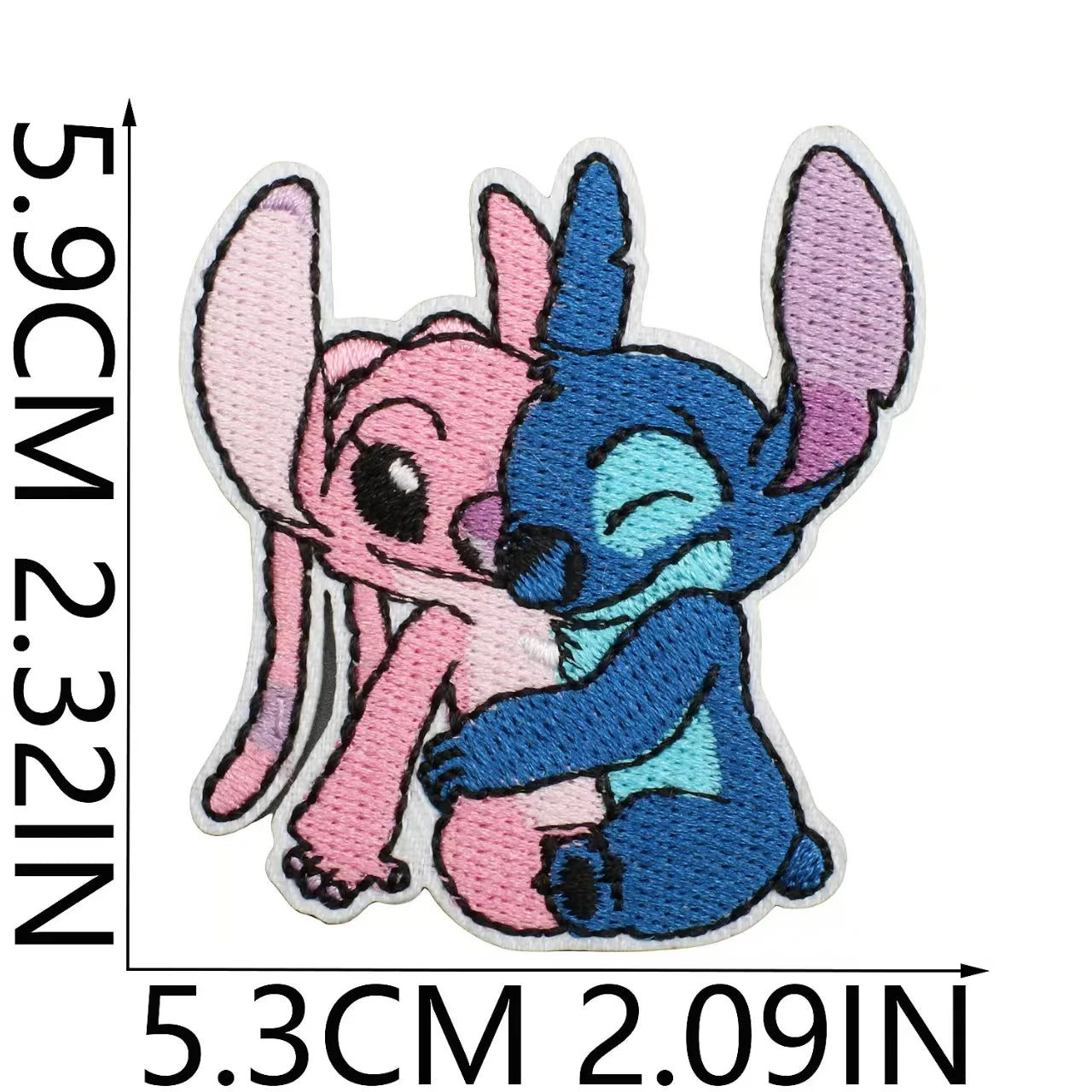 Stitchou Écussons à Repasser pour Vêtements Appliqués Brodés Bandes Dessin Animé pour Vêtements Veste Jeans Décoration DIY