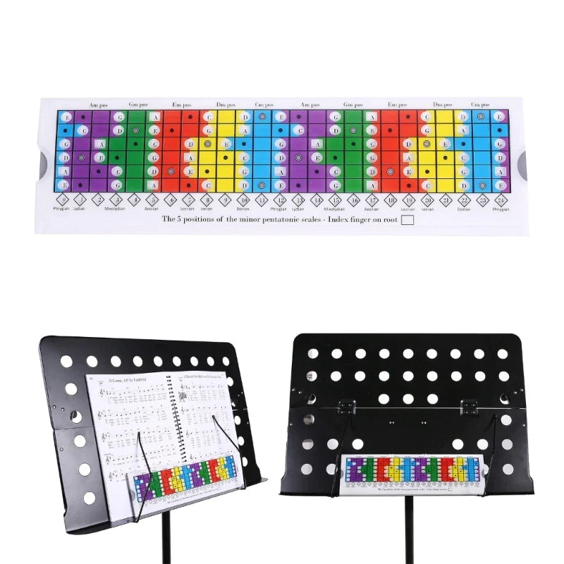 Balances de guitare acoustique règle coulissante outil d'apprentissage règle coulissante pentatonique pour pratiquer vos accessoires de guitare à l'échelle