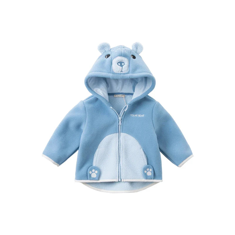 Dave Bella Cute Animal Shape Children Hoodie Cartoon Boys Girls Coat Autumn Warm Hooded Outerwear Toddler Girl Clothes DBX14462