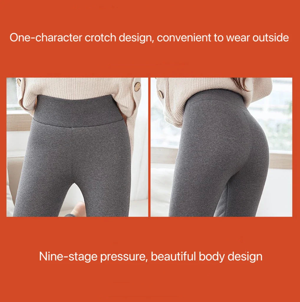 1 pièces hiver Leggings femmes coton Extra épais chaud pantalon mode thermique Legging mince noir élastique taille haute solide Leggings