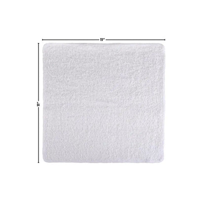 18-Pack Cotton Washcloth Bundle White Quick Dry Absorbent Gentle Face Body Towel Set Gym Travel Guest Bathroom Use Great Value