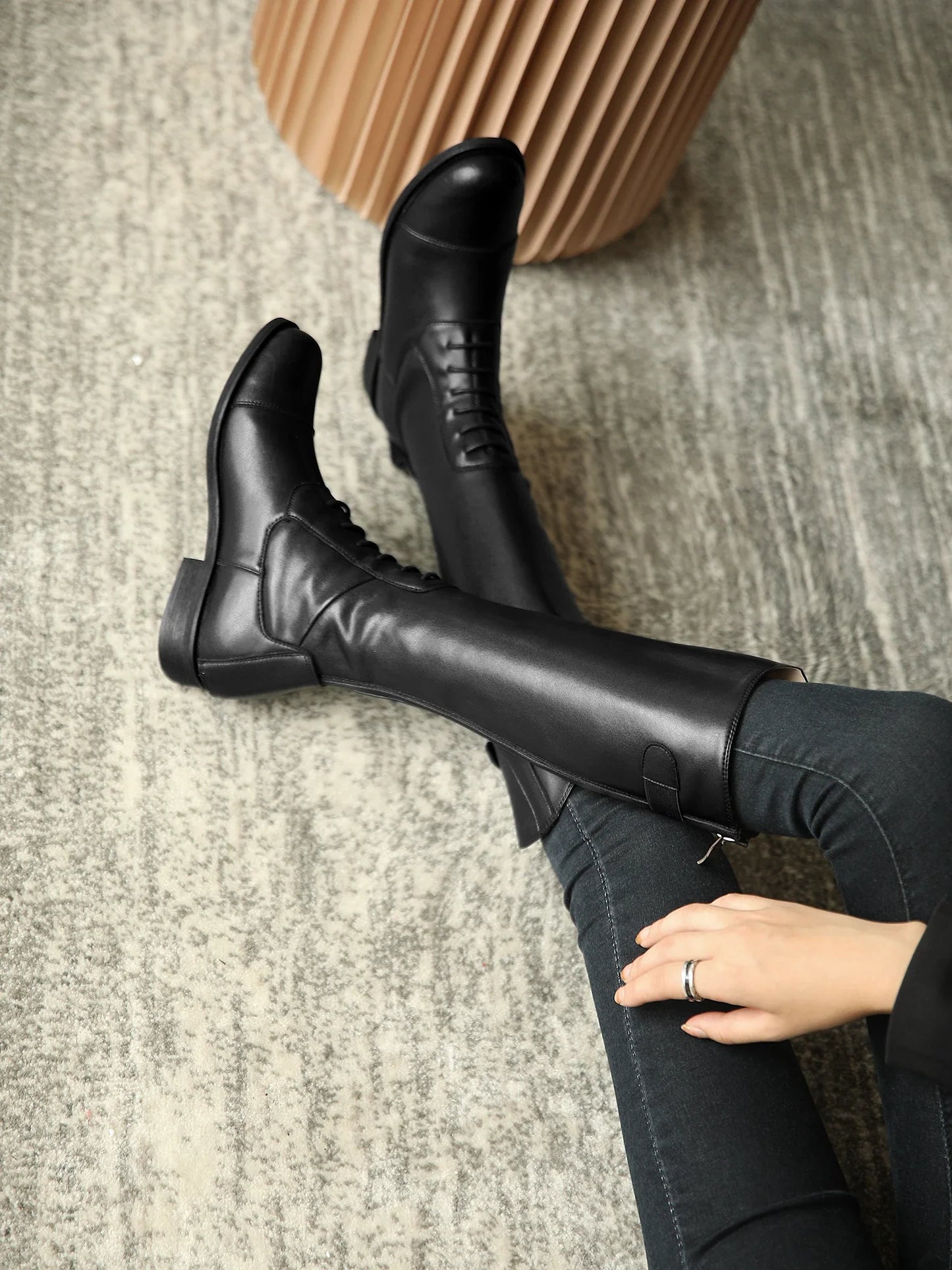 2025 Equestrian Boots Leather Equestrian Supplies Long Boots Riding Equipment Non-Slip Ultra Footwear Resistant Horse Rider Shoe