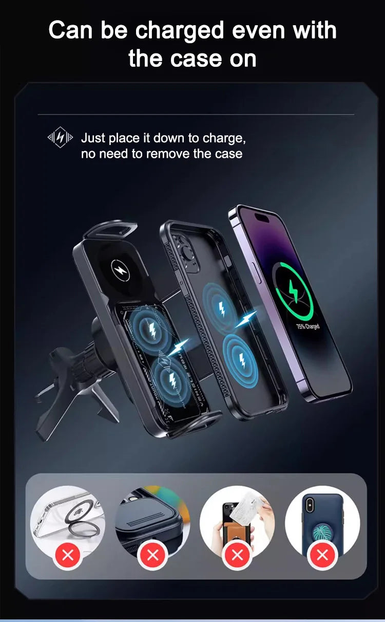 Reliable Car Mount Cell Phone Holder Durable fully motorized Silent Stable clamping Cell Phone Holder Safety Intelligent Durable