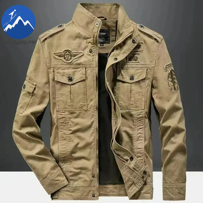 2024 New Casual Climbing pilots Jacket Men Plus Size 6XL Jaqueta Masculina working clothes Spring Autumn Cargo Mens Jackets Coat