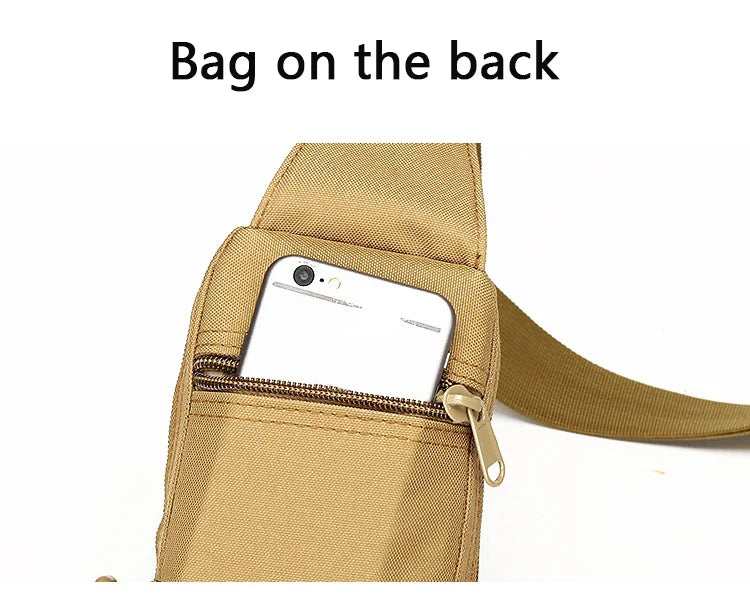 Petit sac de poitrine de Camouflage antivol pour l'extérieur, sac à bandoulière de randonnée en Nylon pour chasse, pêche, Camping, Cycking
