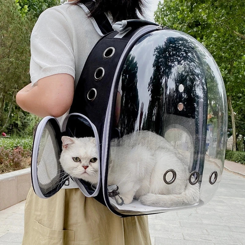 Sac de Transport pour animaux de compagnie, sacs à dos spatiaux pour animaux de compagnie, respirant, Portable, Transparent, pour chiot et chien, sacs à capsules spatiales