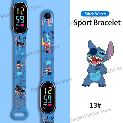 Montres Stitch pour enfants, filles, étanche, sport, écran tactile, pour femmes, horloge numérique étanche, bracelet, cadeaux exquis