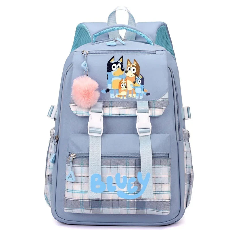 2024 New Bluey Boys And Girls High School Backpack Large Outdoor Leisure Practical Bag Cartoon Animation Bag Children's Gift