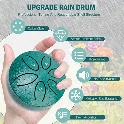 Tambour de pluie Tambour de pluie extérieur Lorsque la pluie Tambour de pluie extérieur Jardin Tambour Chakra Tambour Chakra pluie extérieure 6 notes