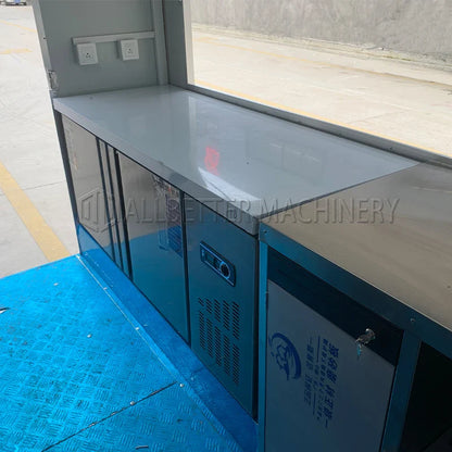 Allbetter Stainless Steel Mobile Food Trailer Hot Dog Carts Concession Food Trailer Towable Food Truck for Sale