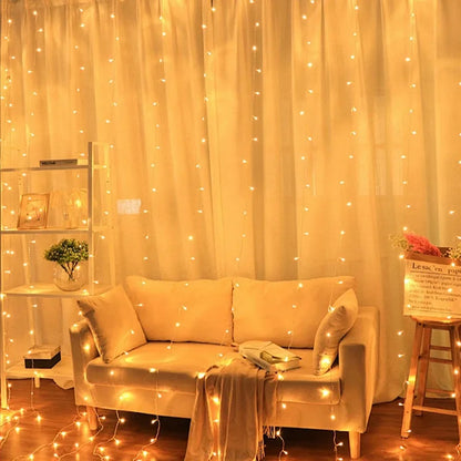 3/4/6m rideau LED chaîne lumières guirlande USB feston télécommande fée guirlande lumières décoration de noël pour chambre maison