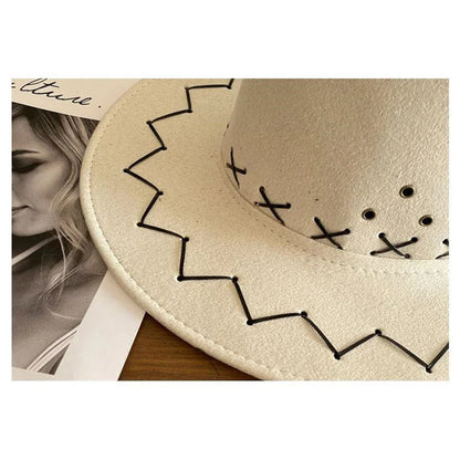 Men's and Women's Suede Cowboy Hat, Fashionable Unisex Cap