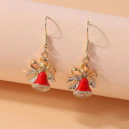 Fashion Merry Christmas Tree Deer Snowflake Santa Claus Drop Earrings for Women Girls New Year Party Festival Jewelry Gifts