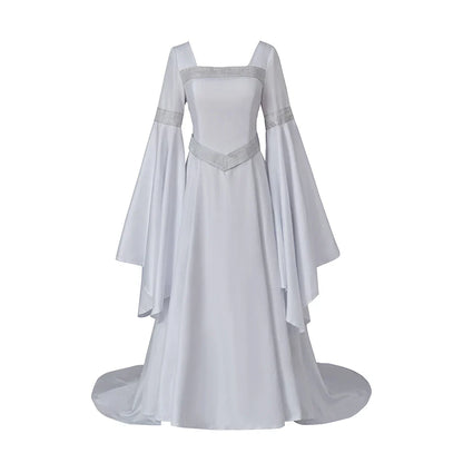 Galadriel Cosplay Costume Dress Elf Queen Outfits Halloween Carnival Suit Party Clothes For Women Role Play Ball Gown