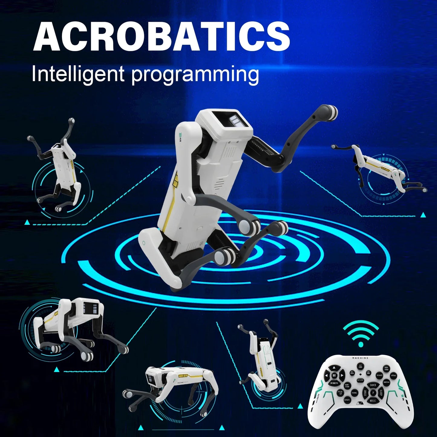 Robot chien Intelligent AI RC, Dialogue vocal, application, télécommande, programmation, chant, danse, Machine, jouets pour enfants