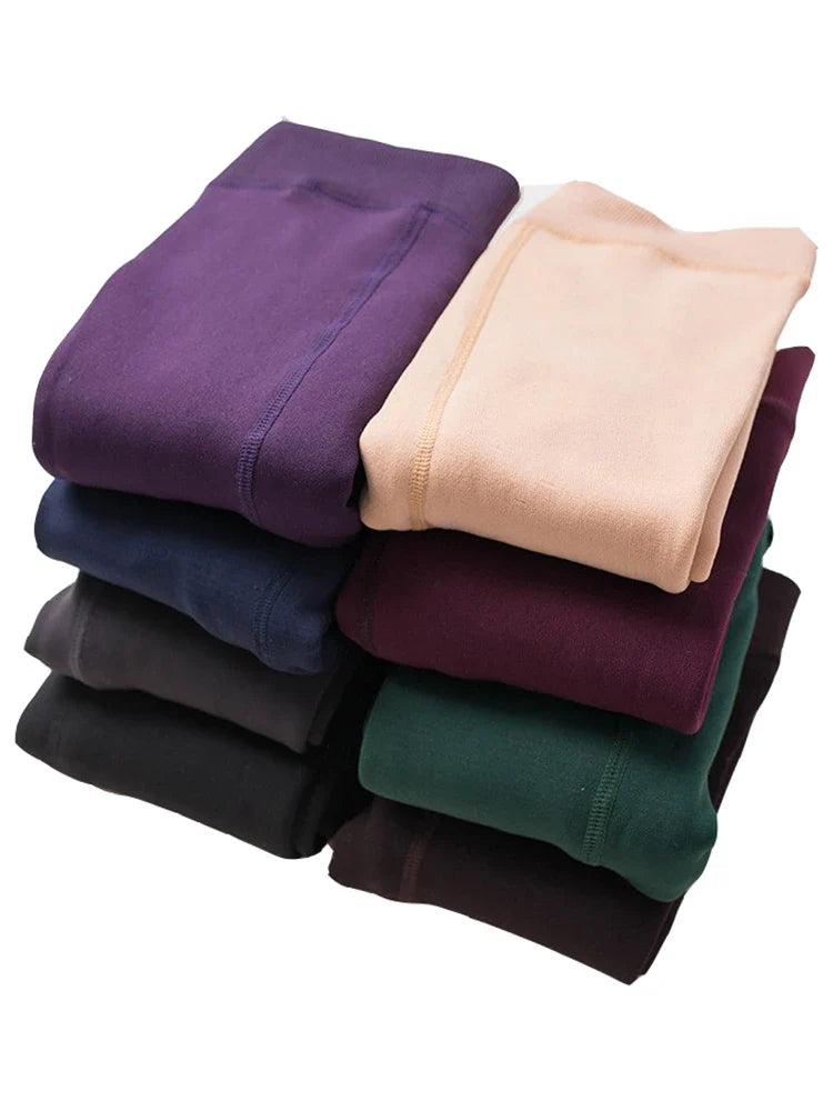 Leggings d'hiver tricot velours Legging décontracté nouveau haute élastique épaissir dame chaud noir pantalon pantalon slim pour femmes Leggings
