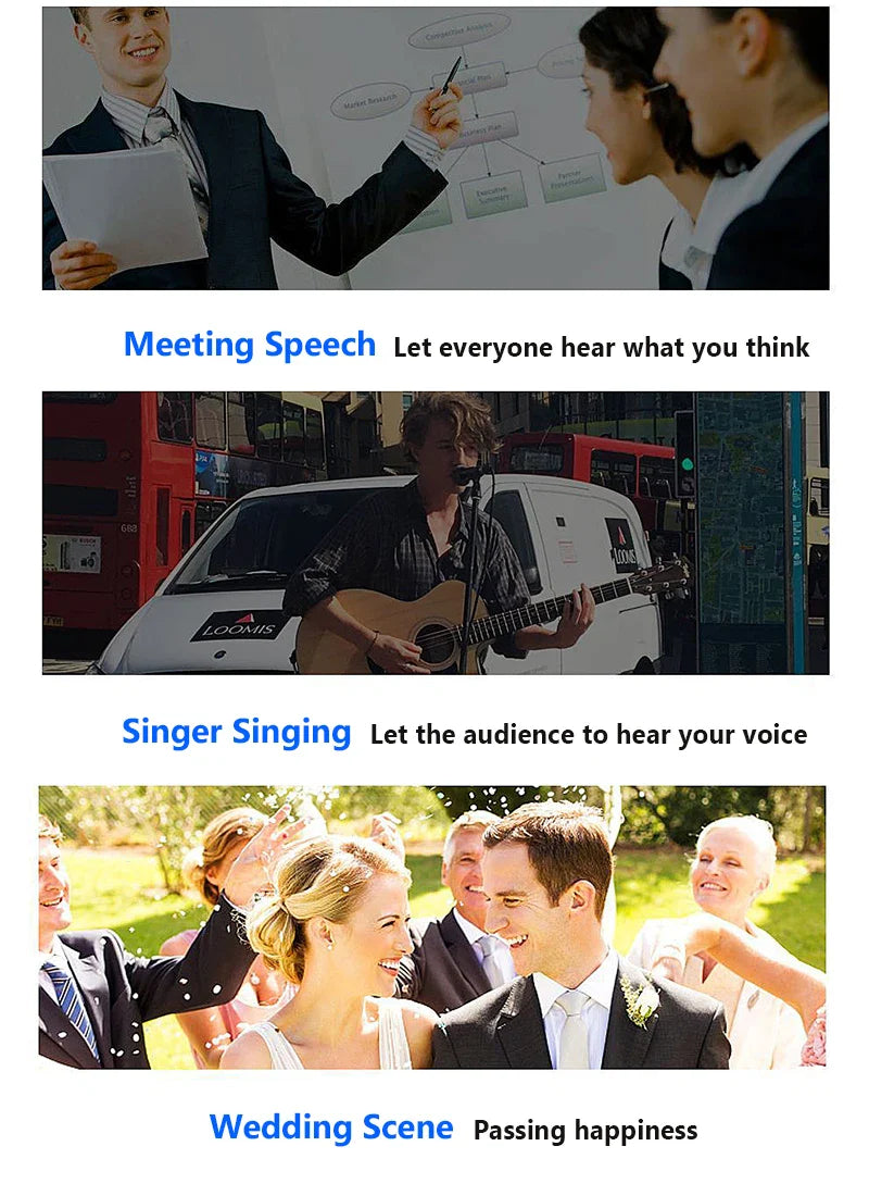 UHF Speech Wireless Microphone Lapel Headset Mini Portable Receiver Transmitter Professional Public Speaking Plug And Play