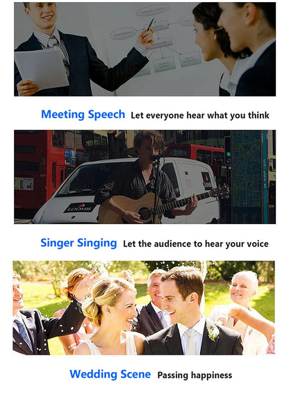 UHF Speech Wireless Microphone Lapel Headset Mini Portable Receiver Transmitter Professional Public Speaking Plug And Play
